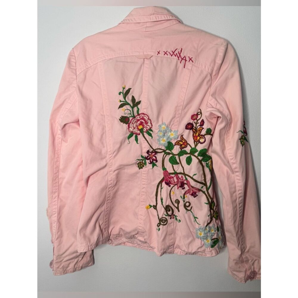 Johnny Was embroidered pink jacket size small